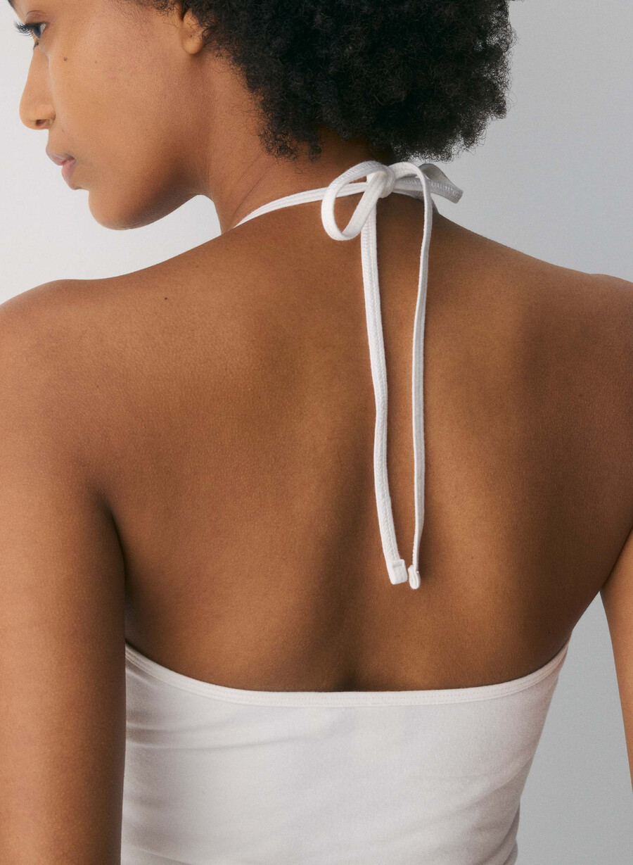 homestretch smooth deejay halter top weiss