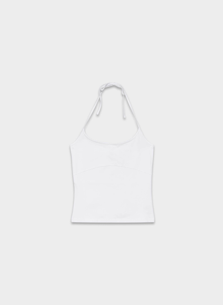 homestretch smooth deejay halter top weiss