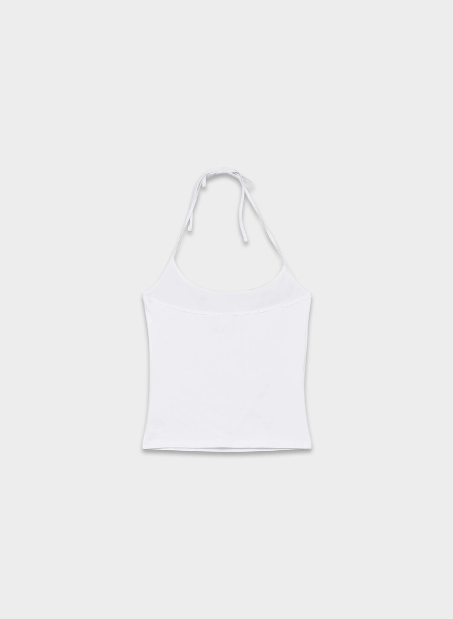homestretch smooth deejay halter top weiss
