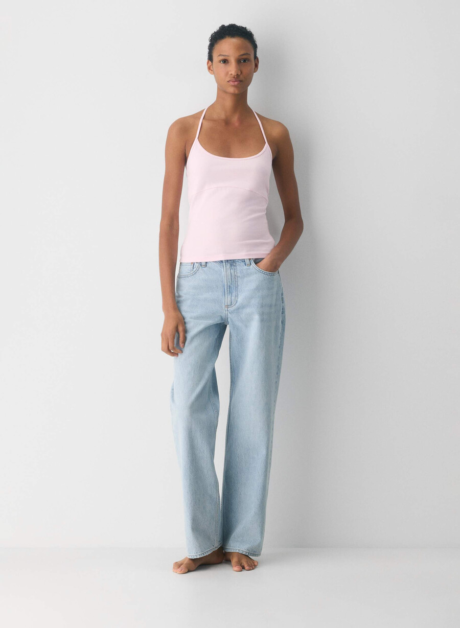 homestretch smooth deejay halter top villa pink