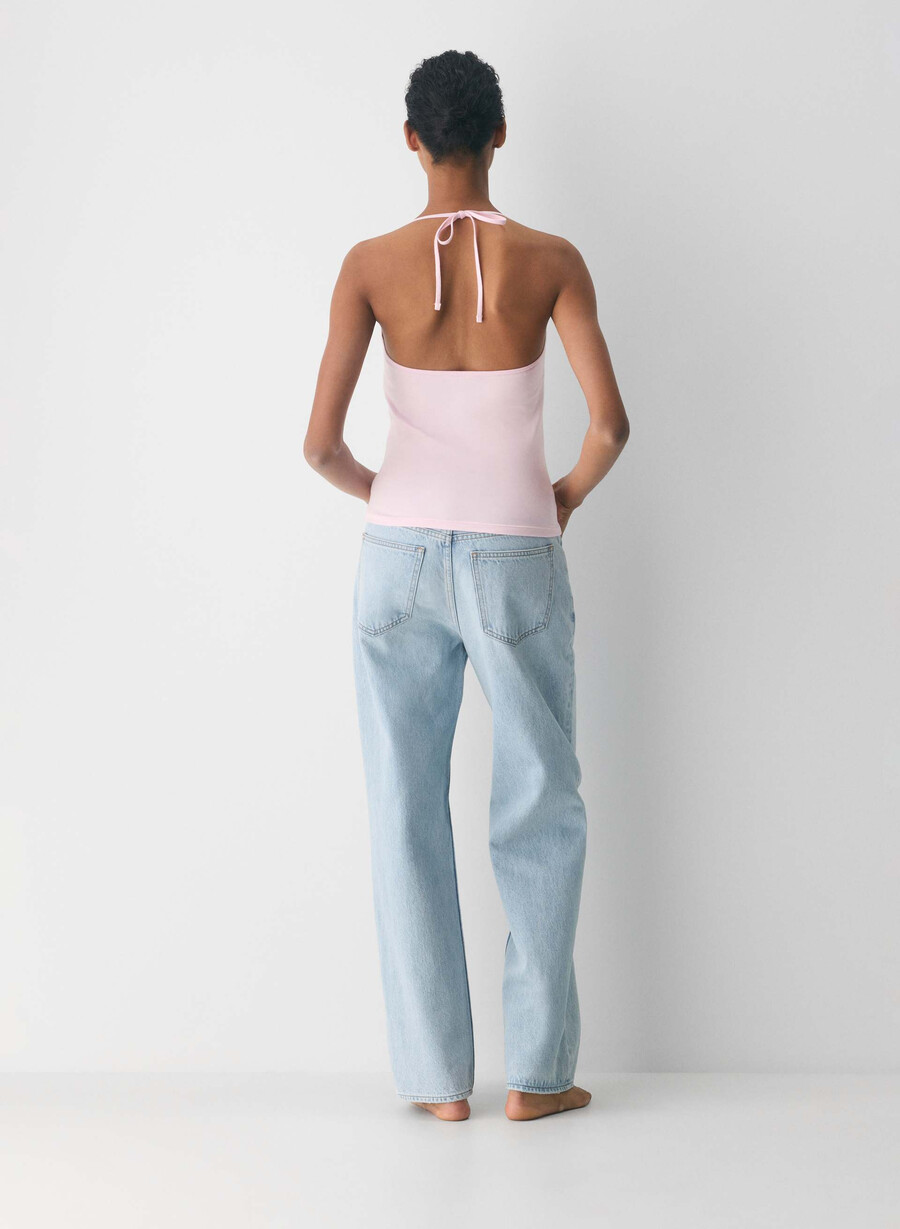 homestretch smooth deejay halter top villa pink