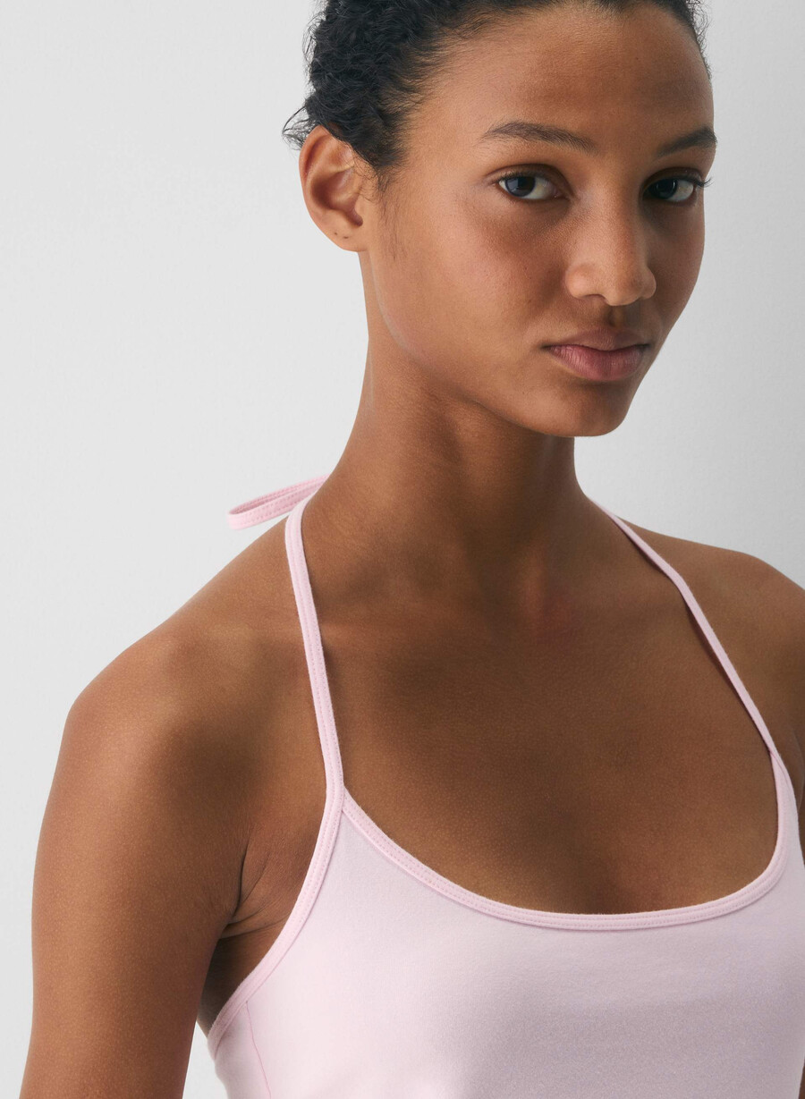 homestretch smooth deejay halter top villa pink