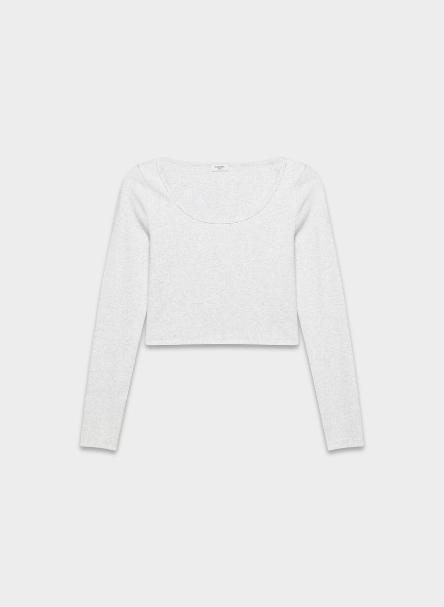 besthug woo langarmshirt heather cloud white
