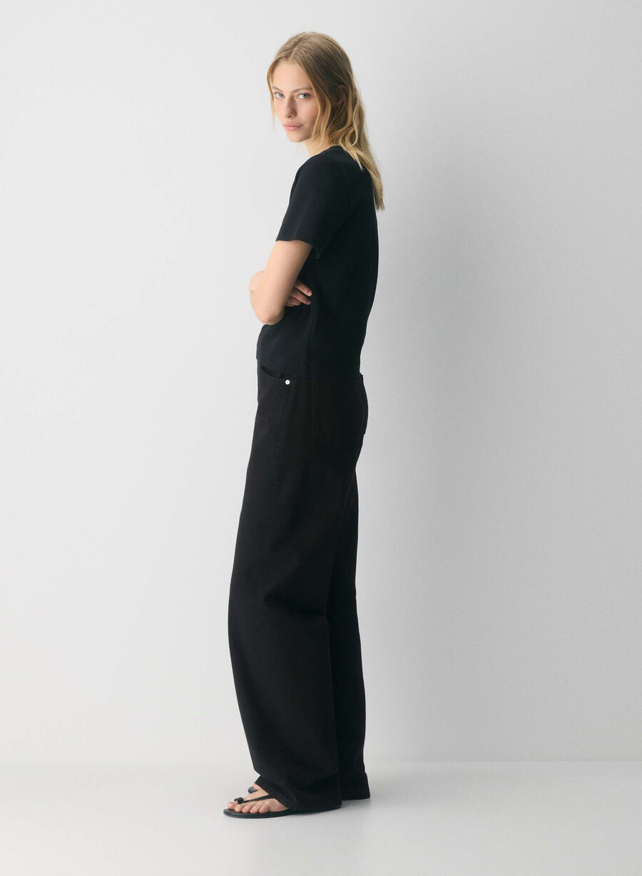 citizens of humanity ayla baggy cuffed jeans schwarz