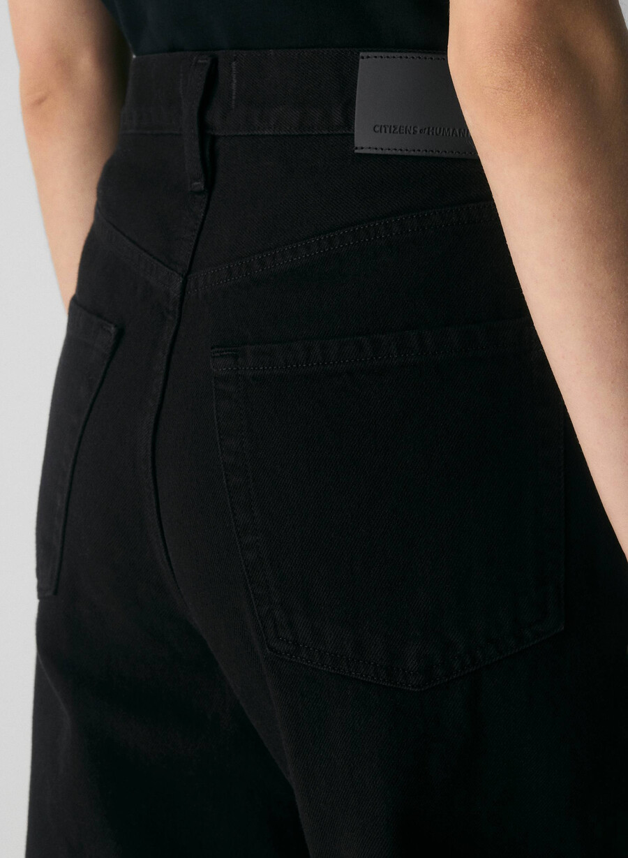 citizens of humanity ayla baggy cuffed jeans schwarz