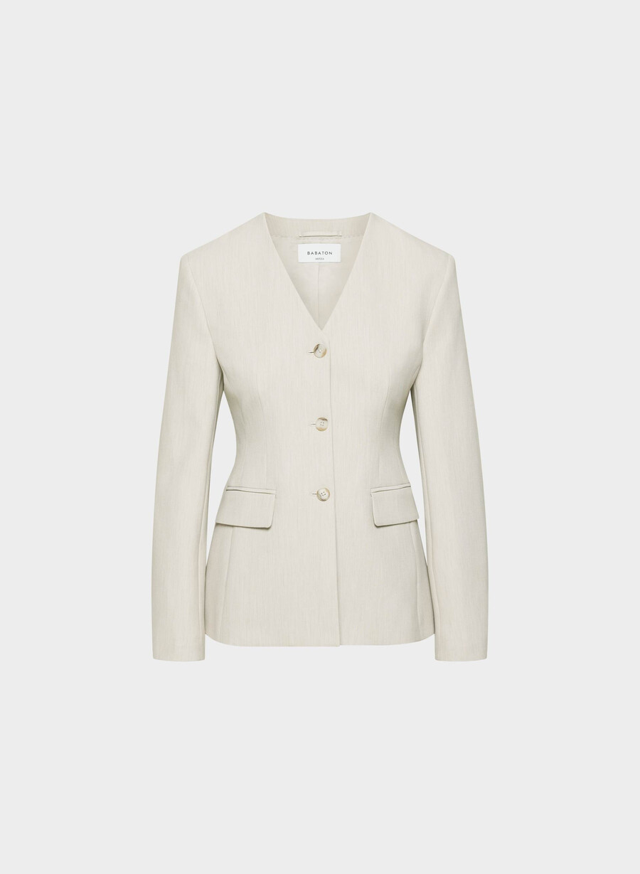 sidecar blazer heather matte pearl