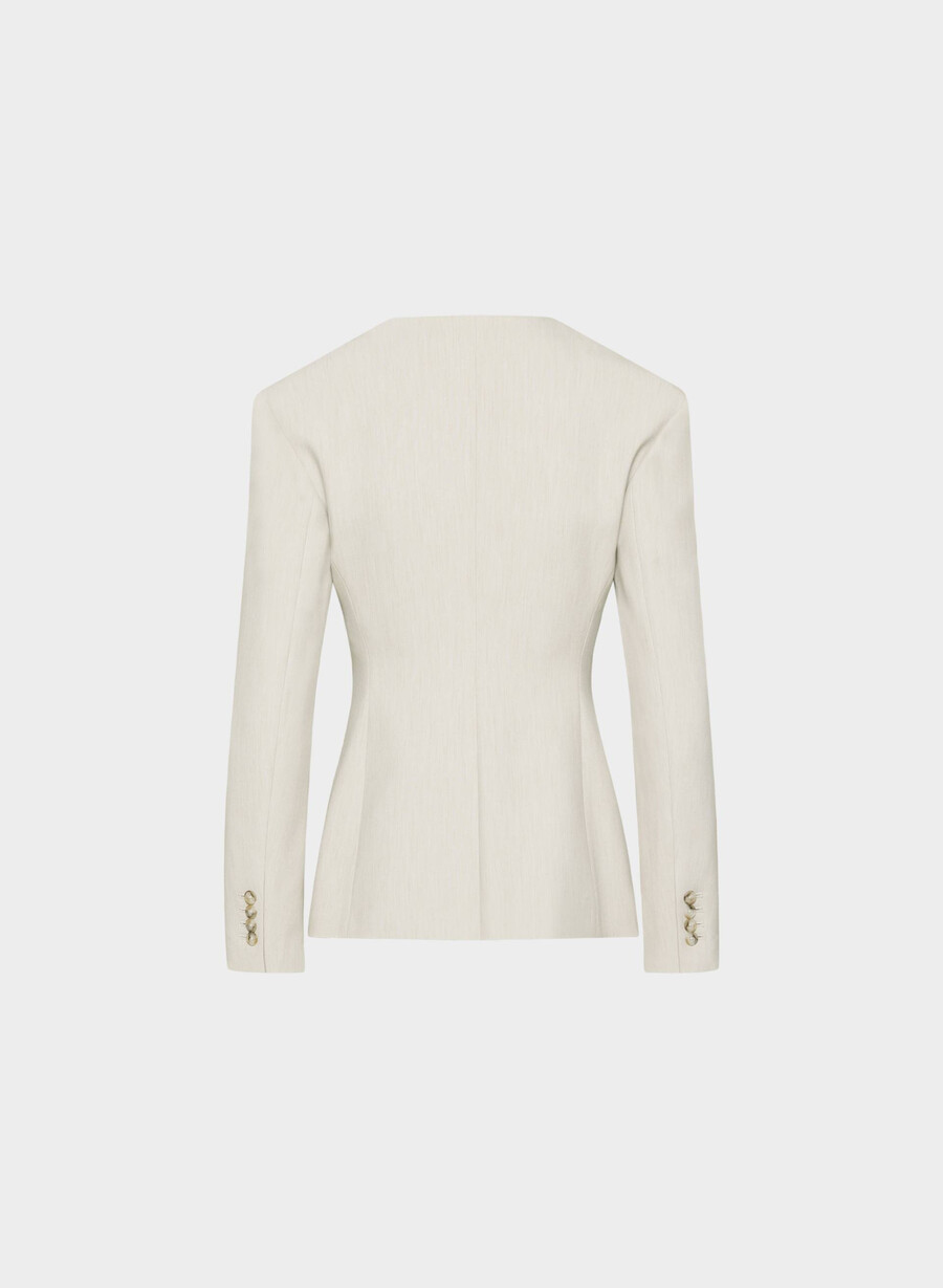 sidecar blazer heather matte pearl