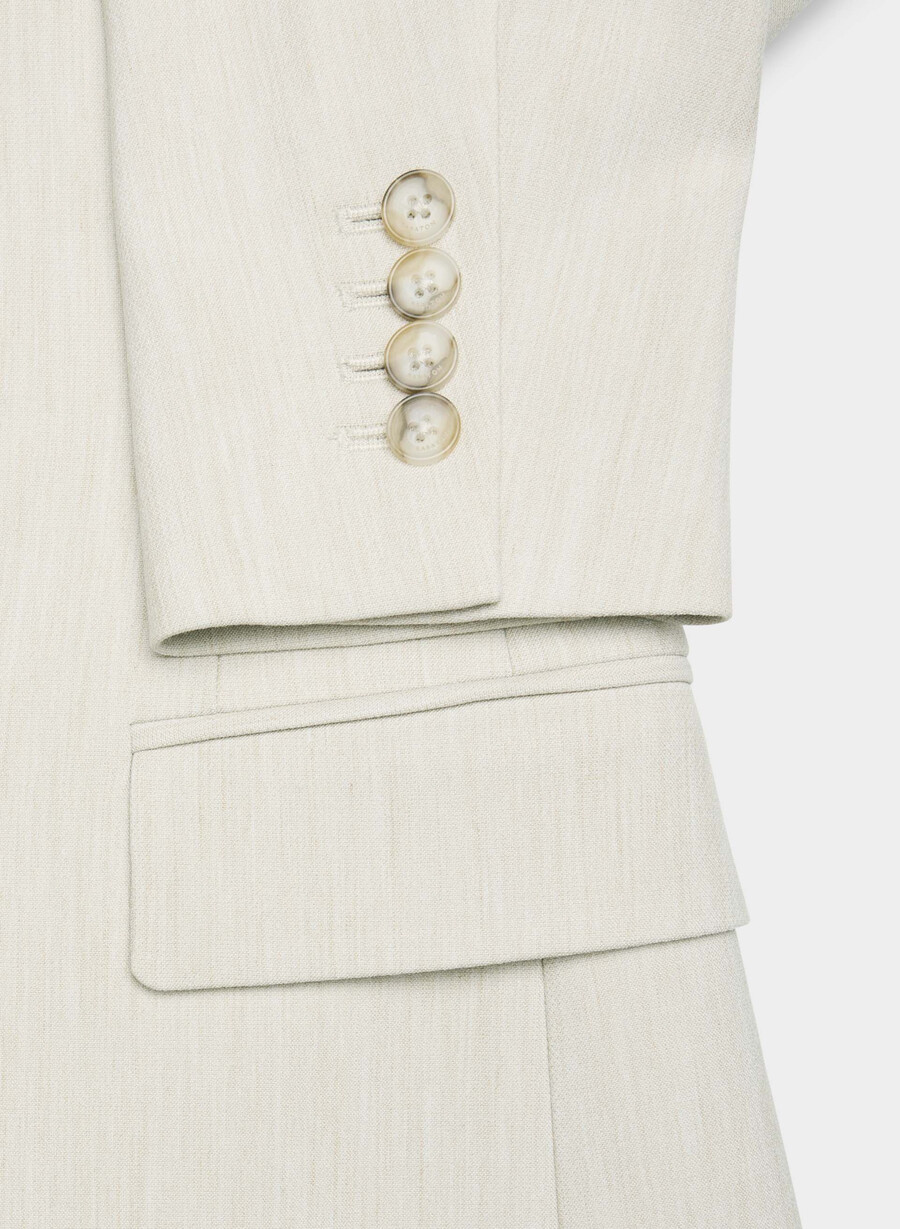 sidecar blazer heather matte pearl