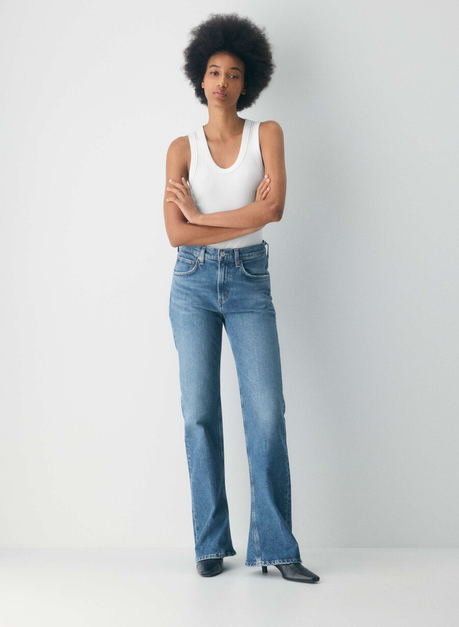 agolde mid rise kick boot jeans curve