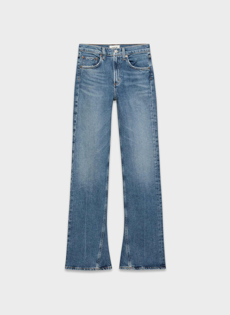 agolde mid rise kick boot jeans curve
