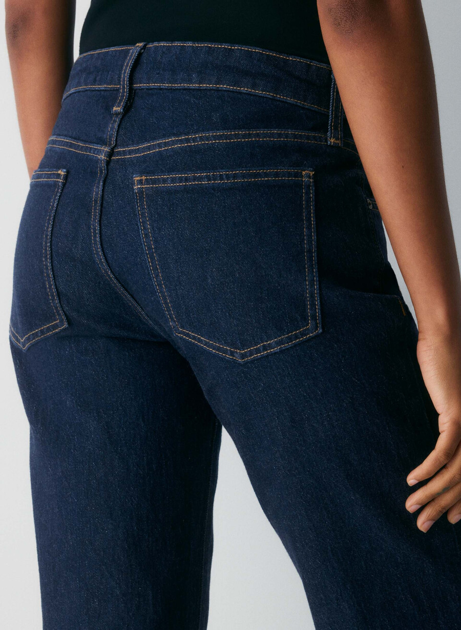 denim forum tilda lo-rise straight jeans no-stress dunkelblau