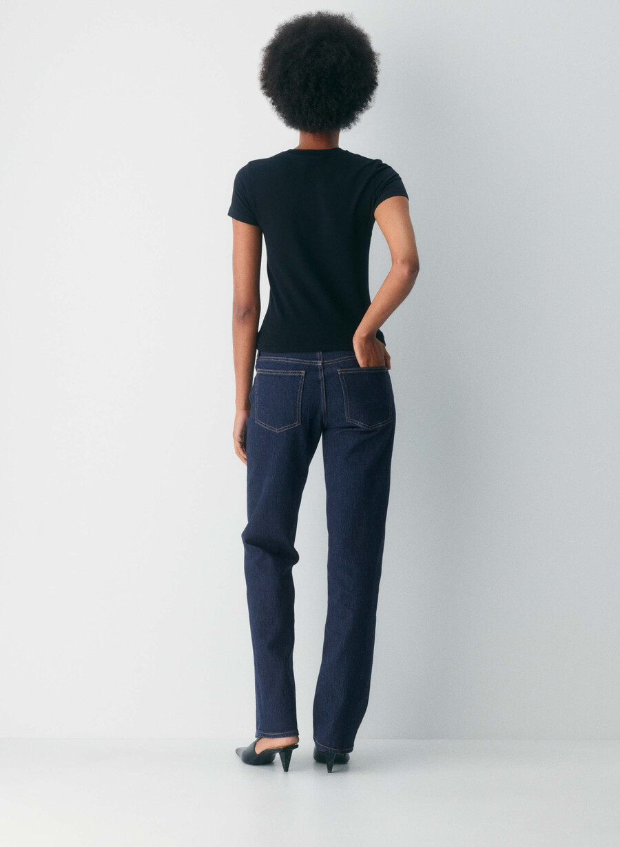 denim forum tilda lo-rise straight jeans no-stress dunkelblau