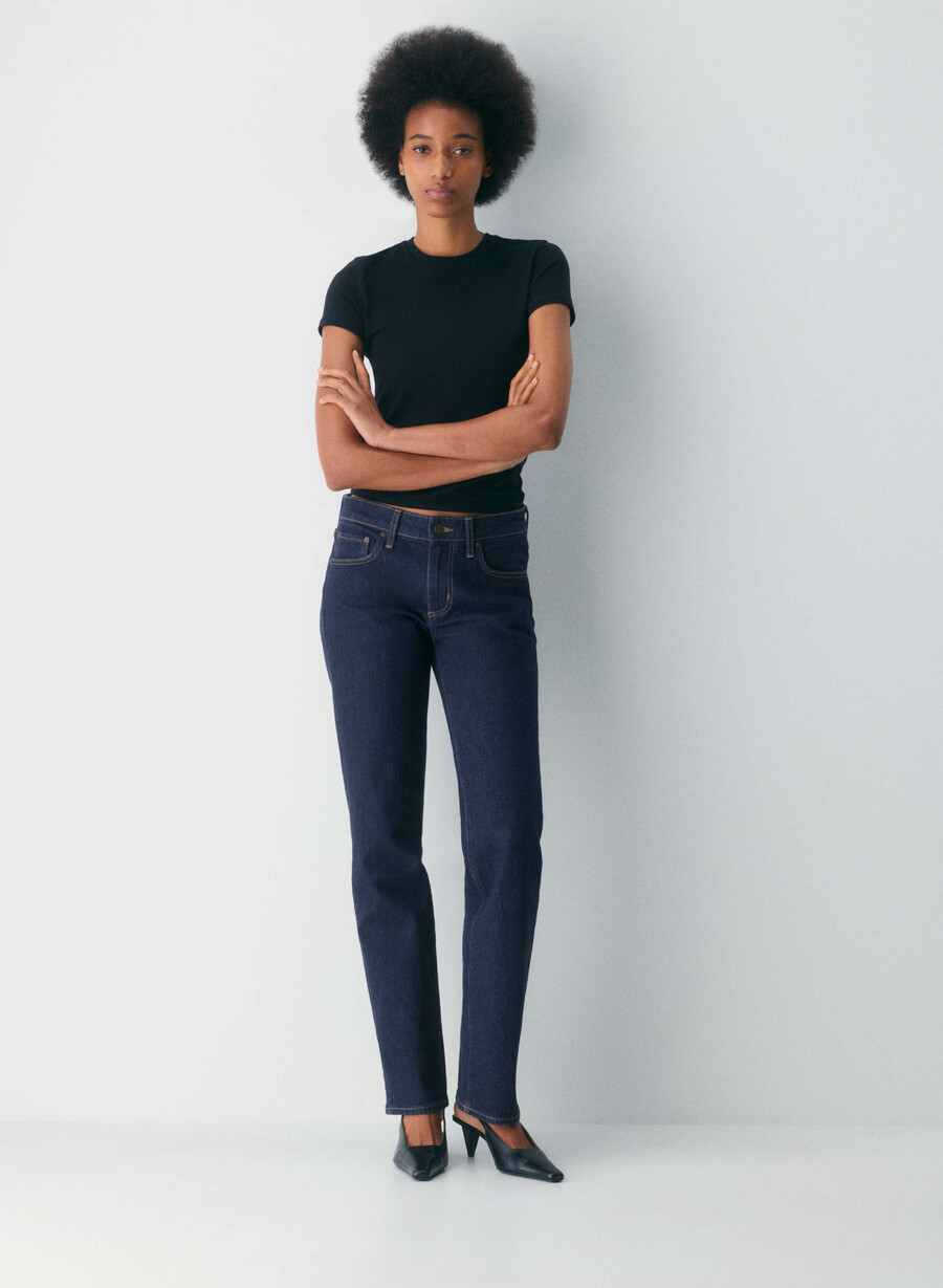 denim forum tilda lo-rise straight jeans no-stress dunkelblau