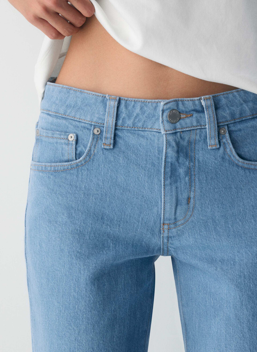 denim forum tilda lo-rise straight jeans true super light blu