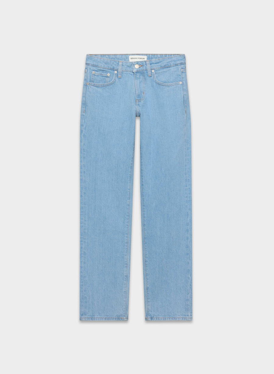 denim forum tilda lo-rise straight jeans true super light blu