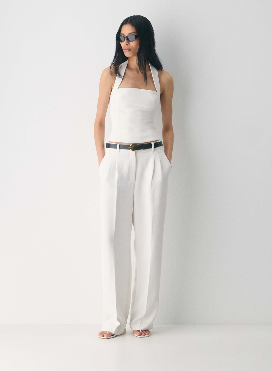 whisper halter top - crepette light birch