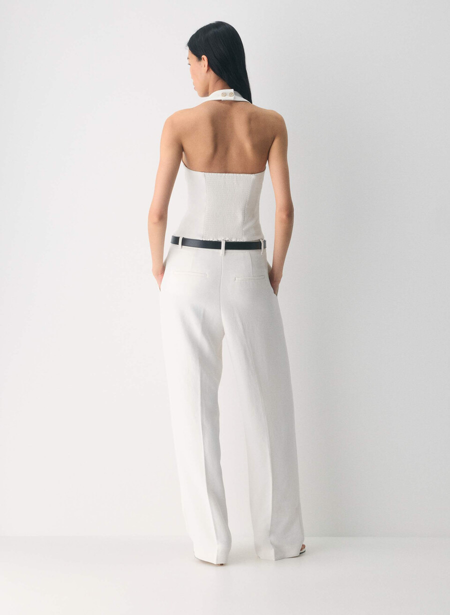 whisper halter top - crepette light birch