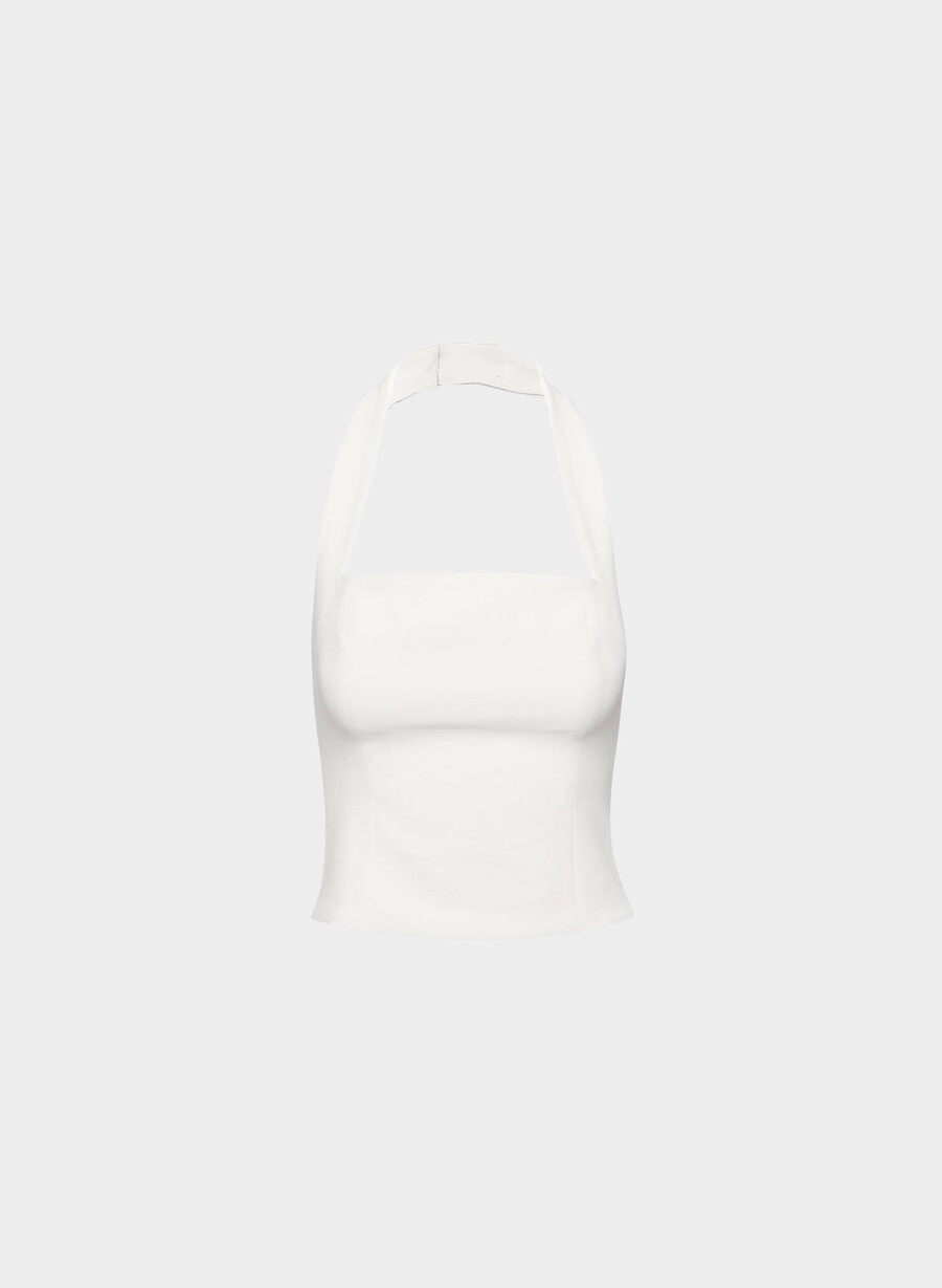 whisper halter top - crepette light birch