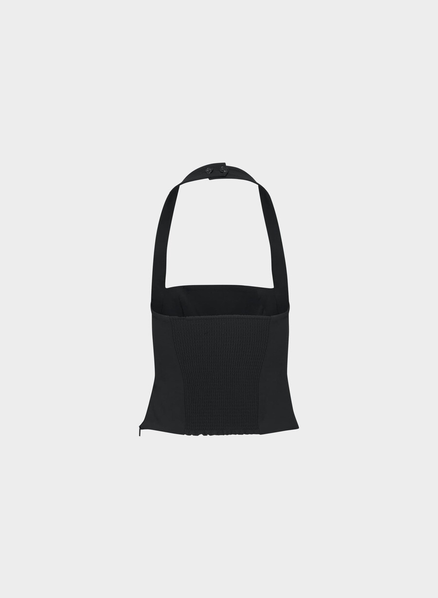 whisper halter top - crepette schwarz