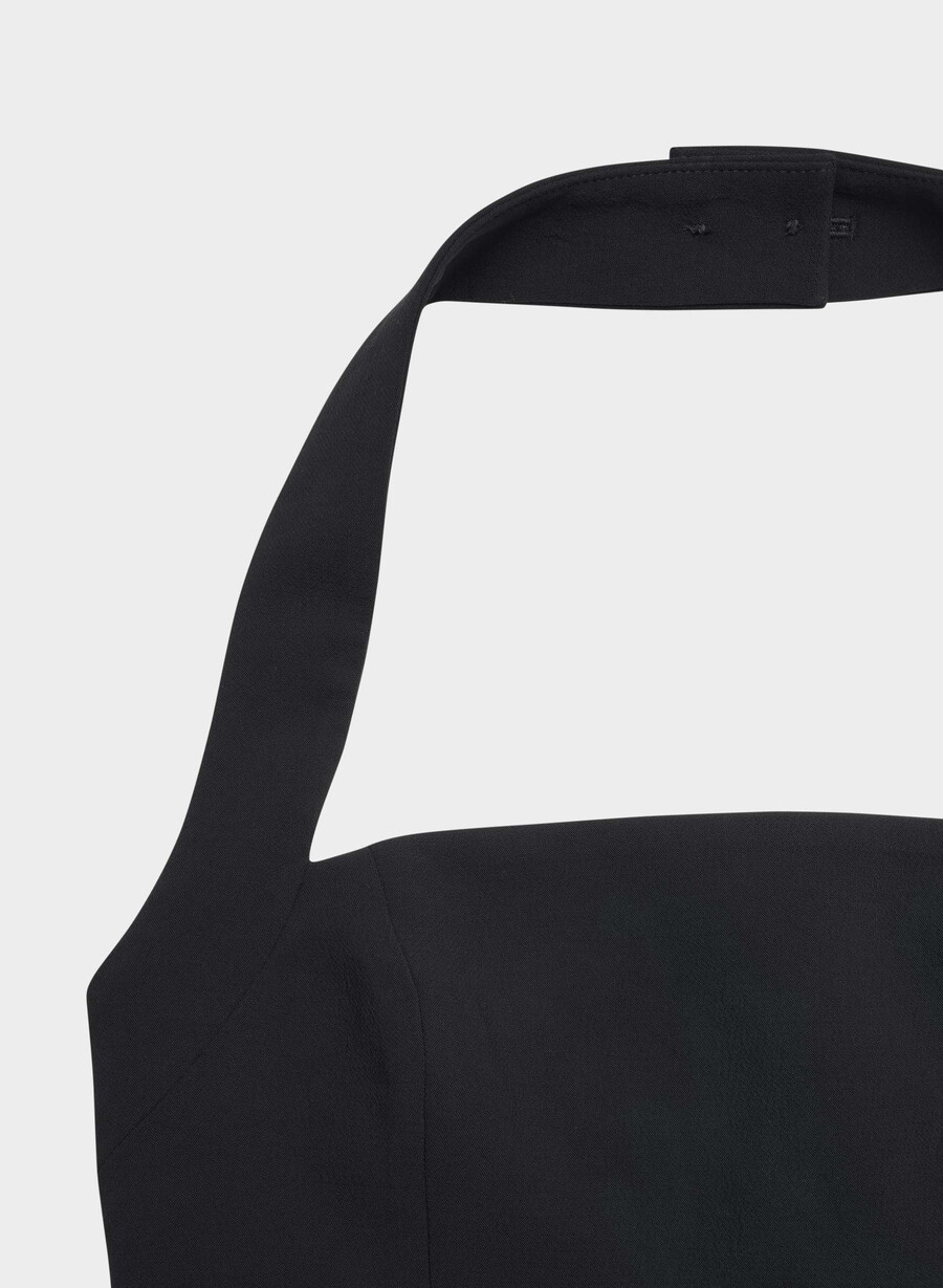 whisper halter top - crepette schwarz