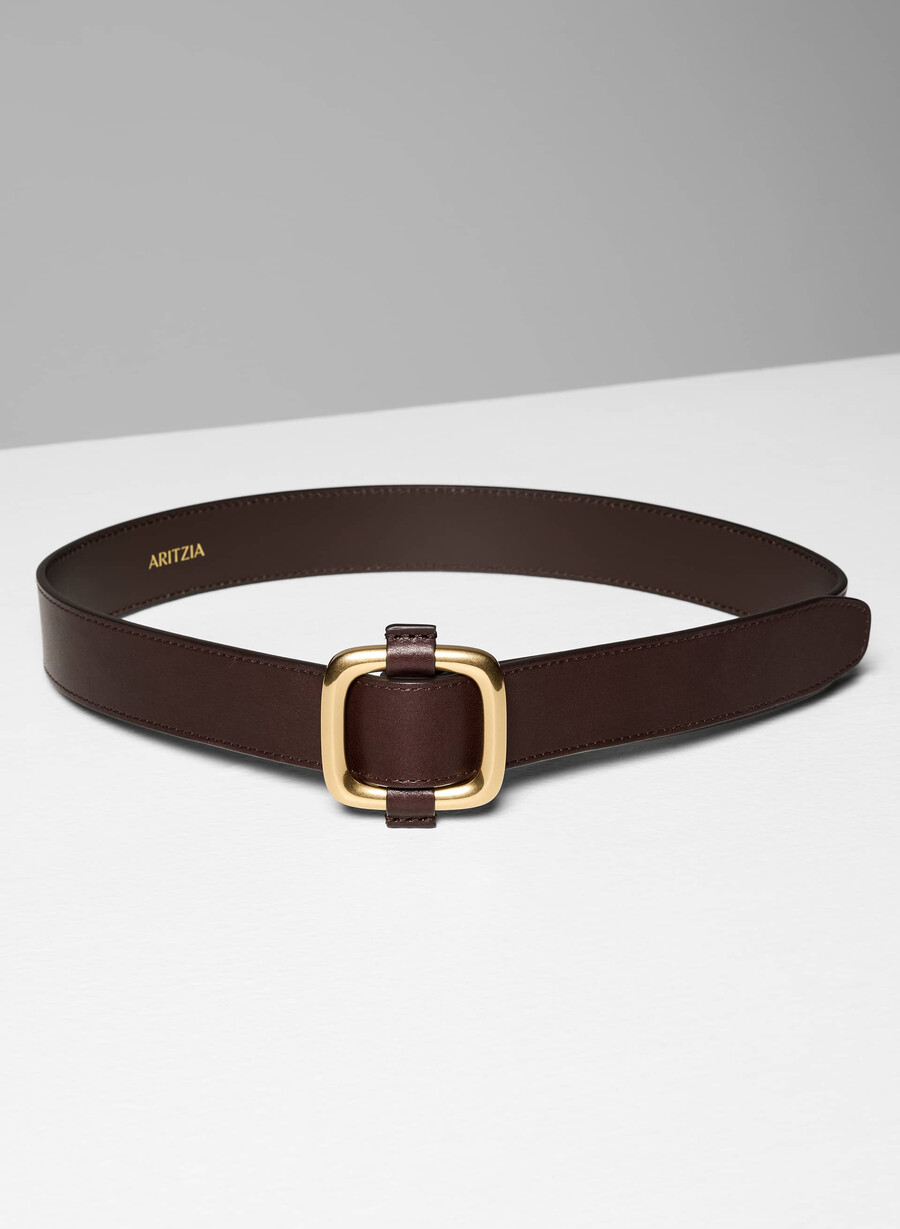 schiebegürtel aus massivem messing und leder manor browngold