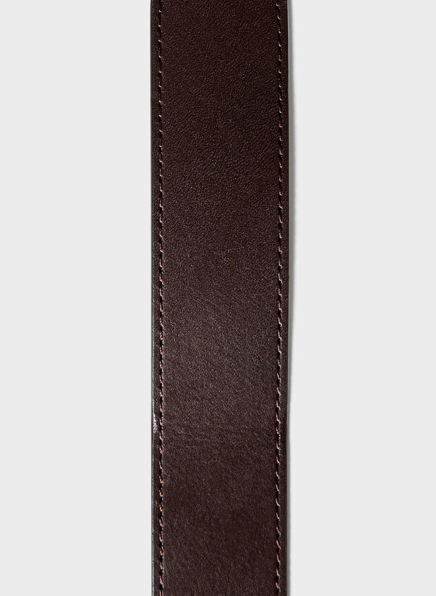 schiebegürtel aus massivem messing und leder manor browngold