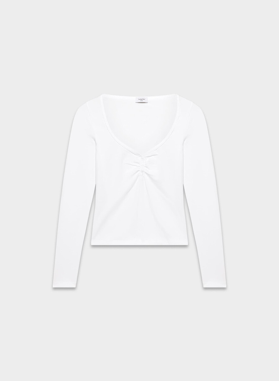chill lovely langarmshirt strahlend weiß