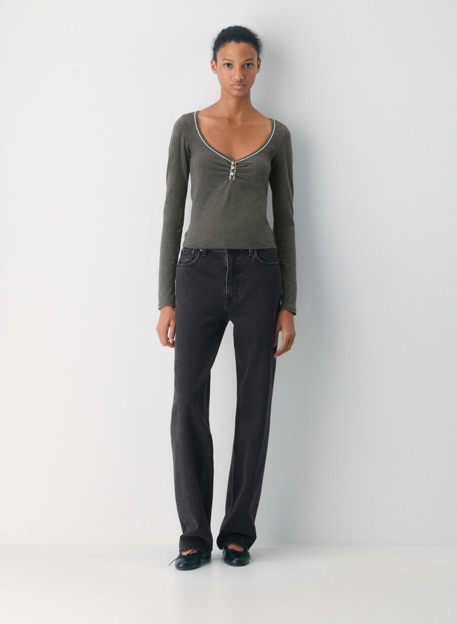 chill lovely langarmshirt heather charcoal