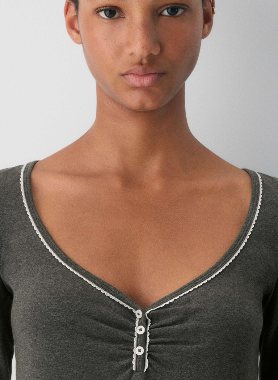 chill lovely langarmshirt heather charcoal