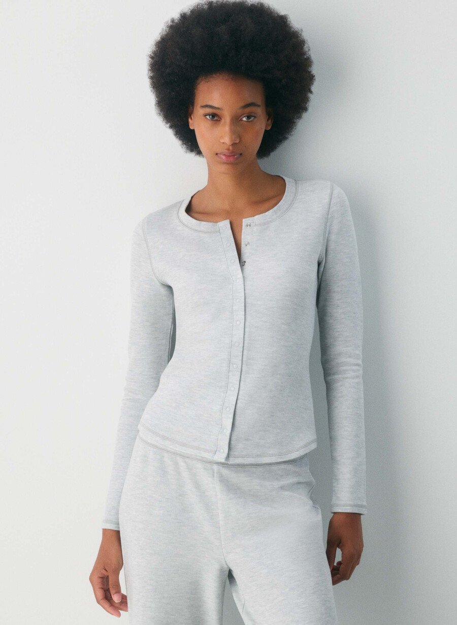 neues wafflex mazzy langarmshirt in kardamom