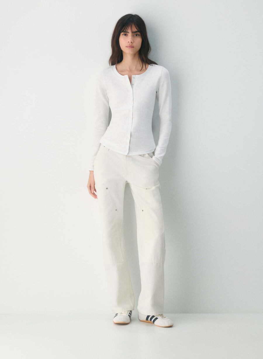 neues wafflex mazzy langarmshirt heather cloud white