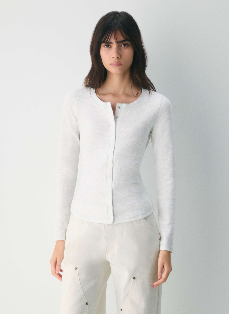 neues wafflex mazzy langarmshirt heather cloud white