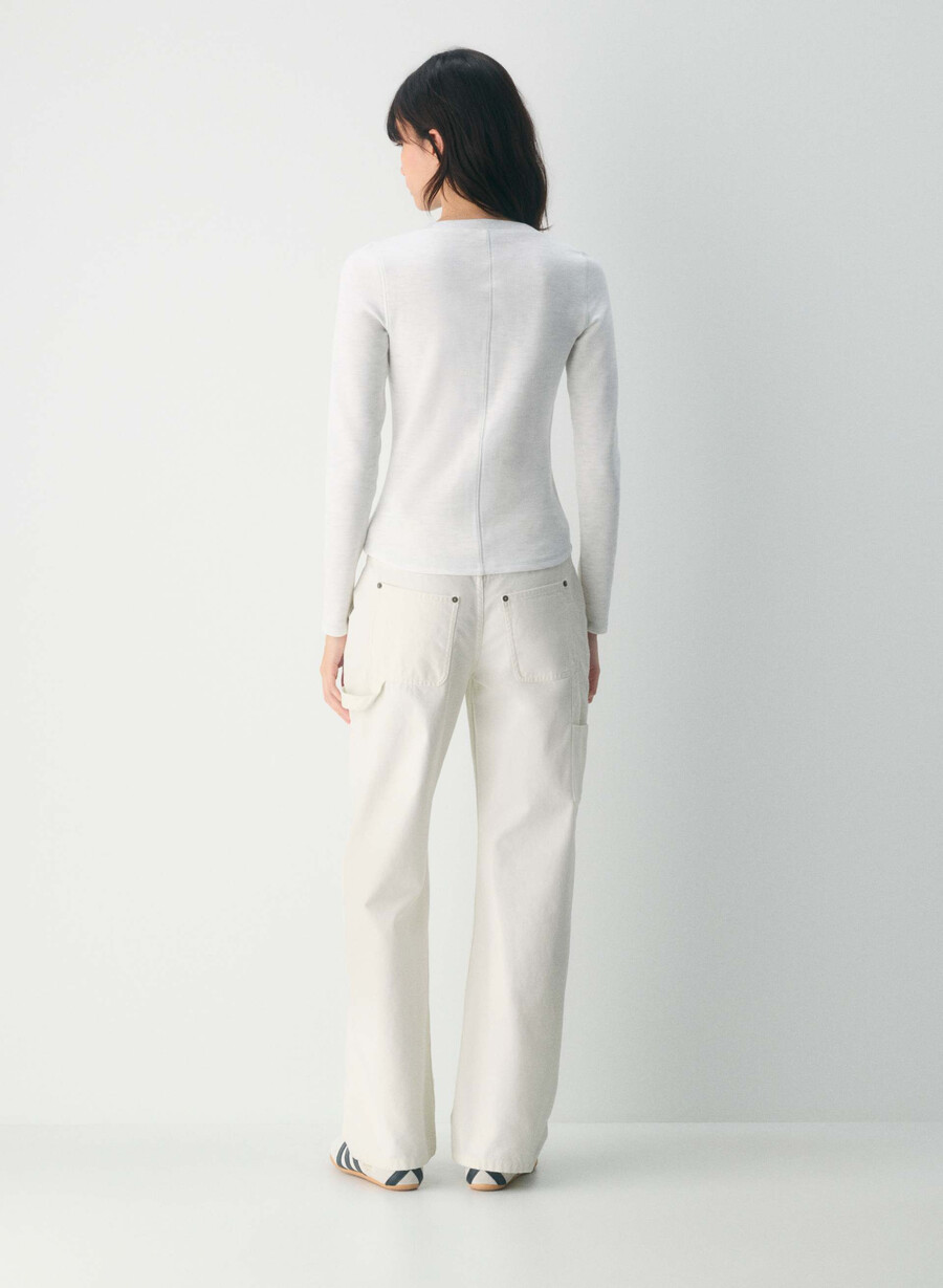 neues wafflex mazzy langarmshirt heather cloud white