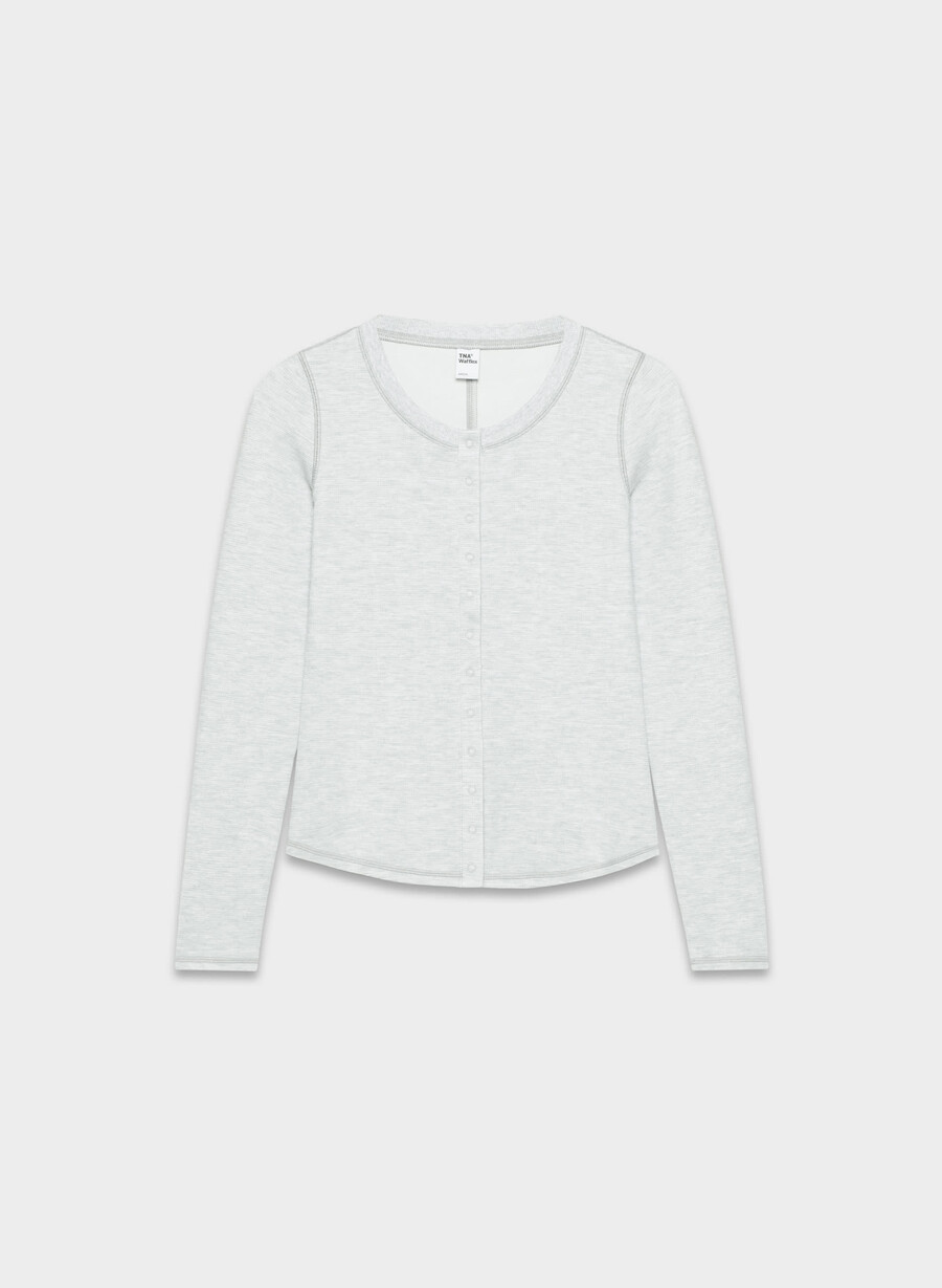 neues wafflex mazzy langarmshirt heather chrome