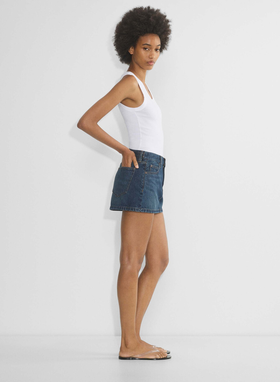 denim forum der vintage-mikro-jeansrock aus den 90ern be about dark bleu