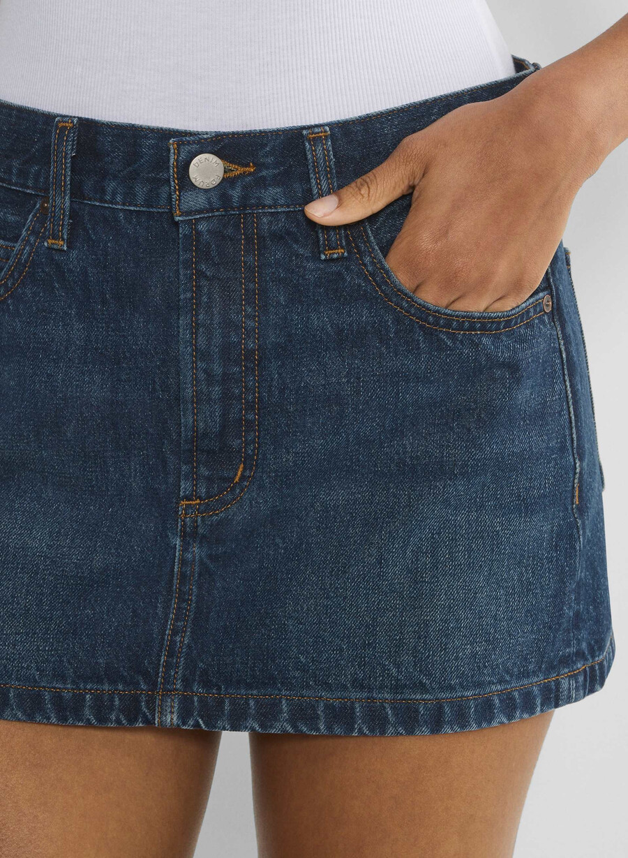 denim forum der vintage-mikro-jeansrock aus den 90ern be about dark bleu