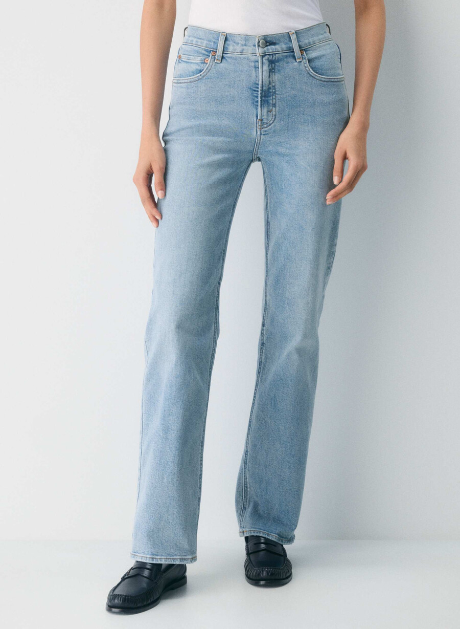 denim forum die 90er-jahre-snatched-hi-rise-straight-jeans 7 yrs bleu taboo