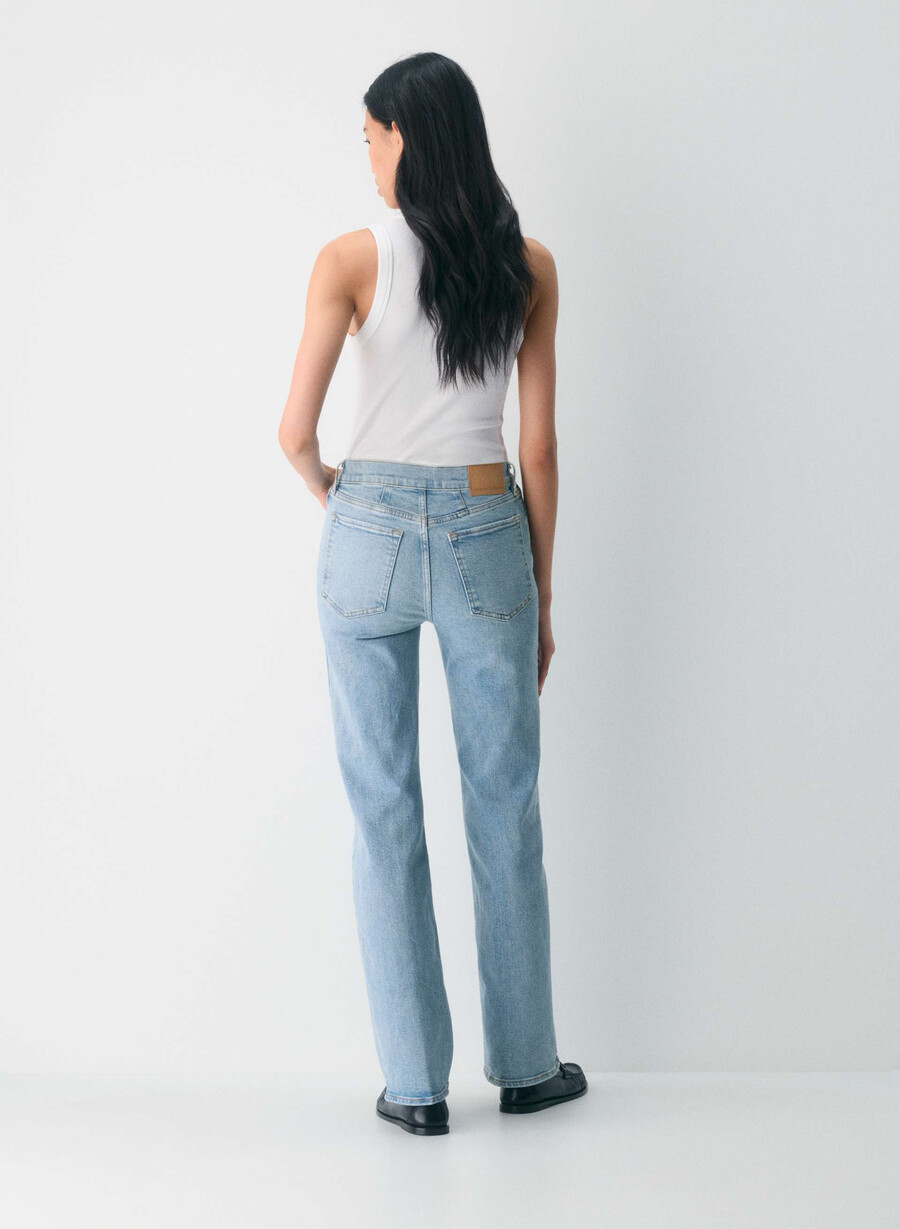 denim forum die 90er-jahre-snatched-hi-rise-straight-jeans 7 yrs bleu taboo