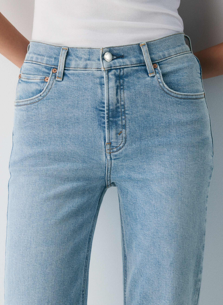 denim forum die 90er-jahre-snatched-hi-rise-straight-jeans 7 yrs bleu taboo