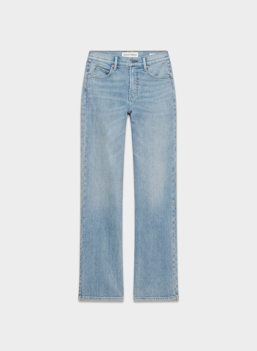 denim forum die 90er-jahre-snatched-hi-rise-straight-jeans 7 yrs bleu taboo