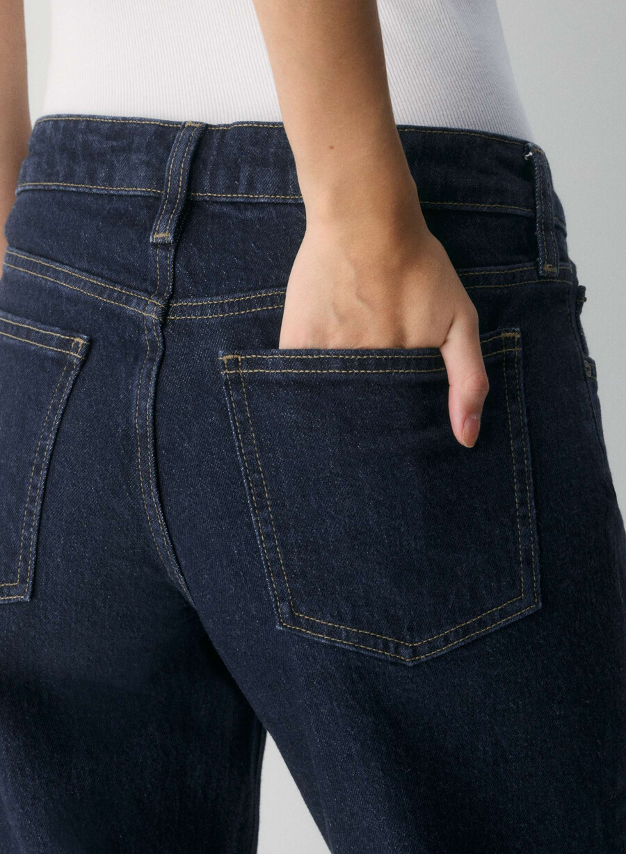 denim forum pam super lo-rise wide jeans no-stress dunkelblau