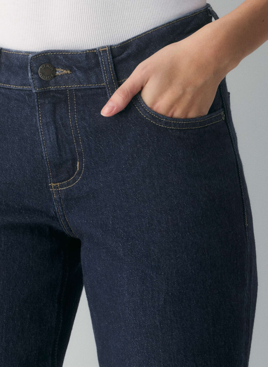 denim forum pam super lo-rise wide jeans no-stress dunkelblau
