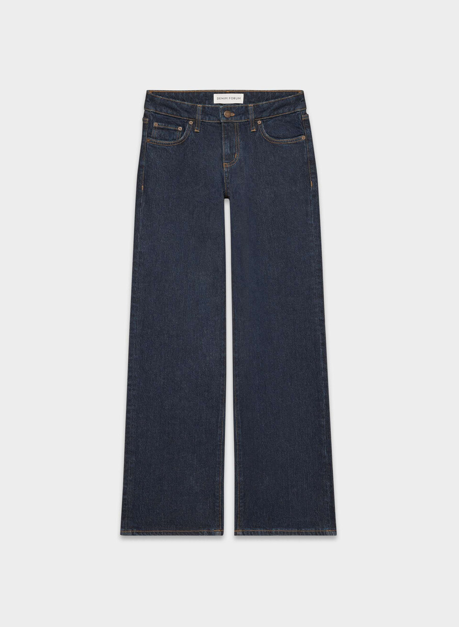 denim forum pam super lo-rise wide jeans no-stress dunkelblau