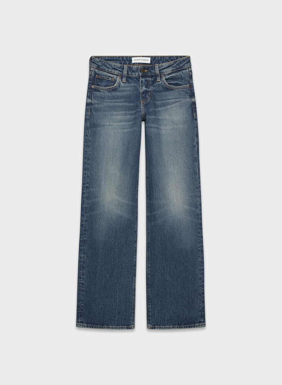 denim forum pam super lo-rise wide jeans vintage dunkelblau