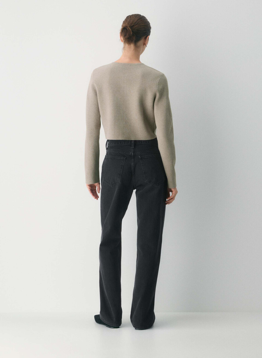 notable cardigan - wonder yarn heather nomad taupe