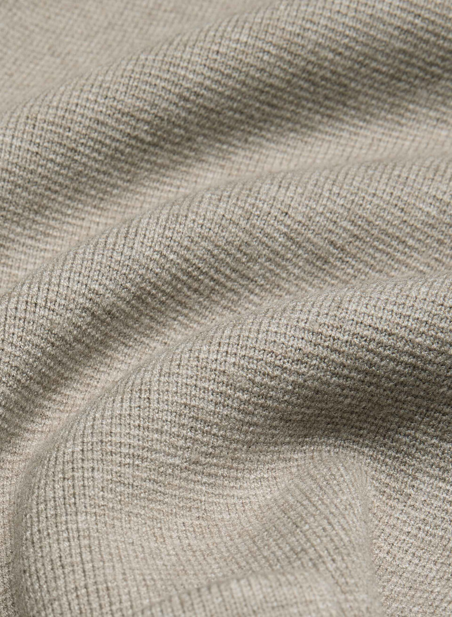 notable cardigan - wonder yarn heather nomad taupe