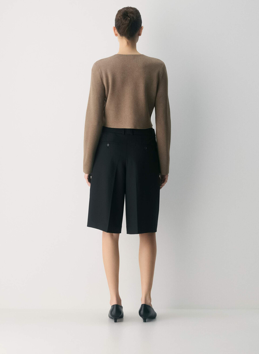 notable cardigan - wonder yarn heather folio brown