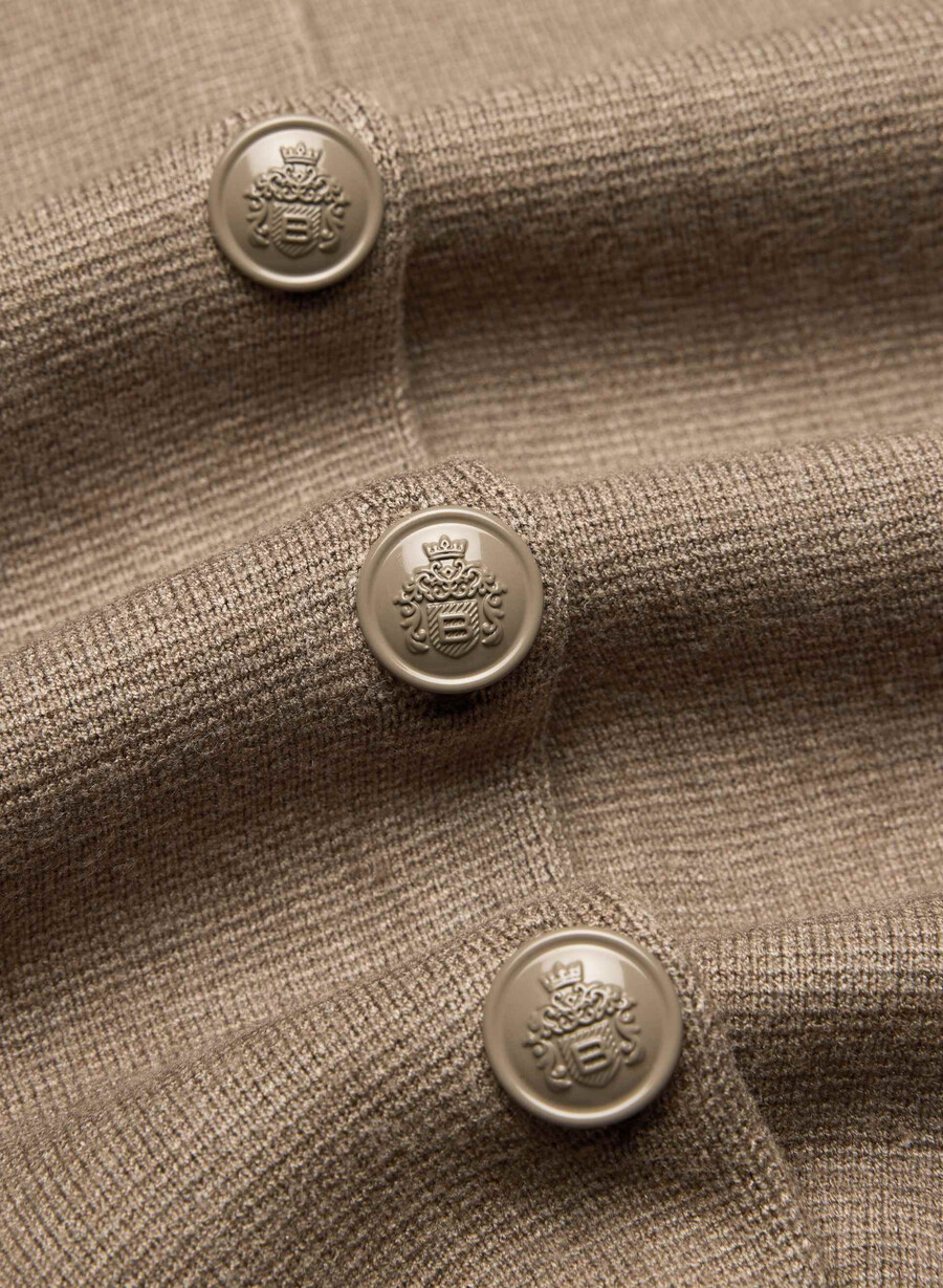 notable cardigan - wonder yarn heather folio brown