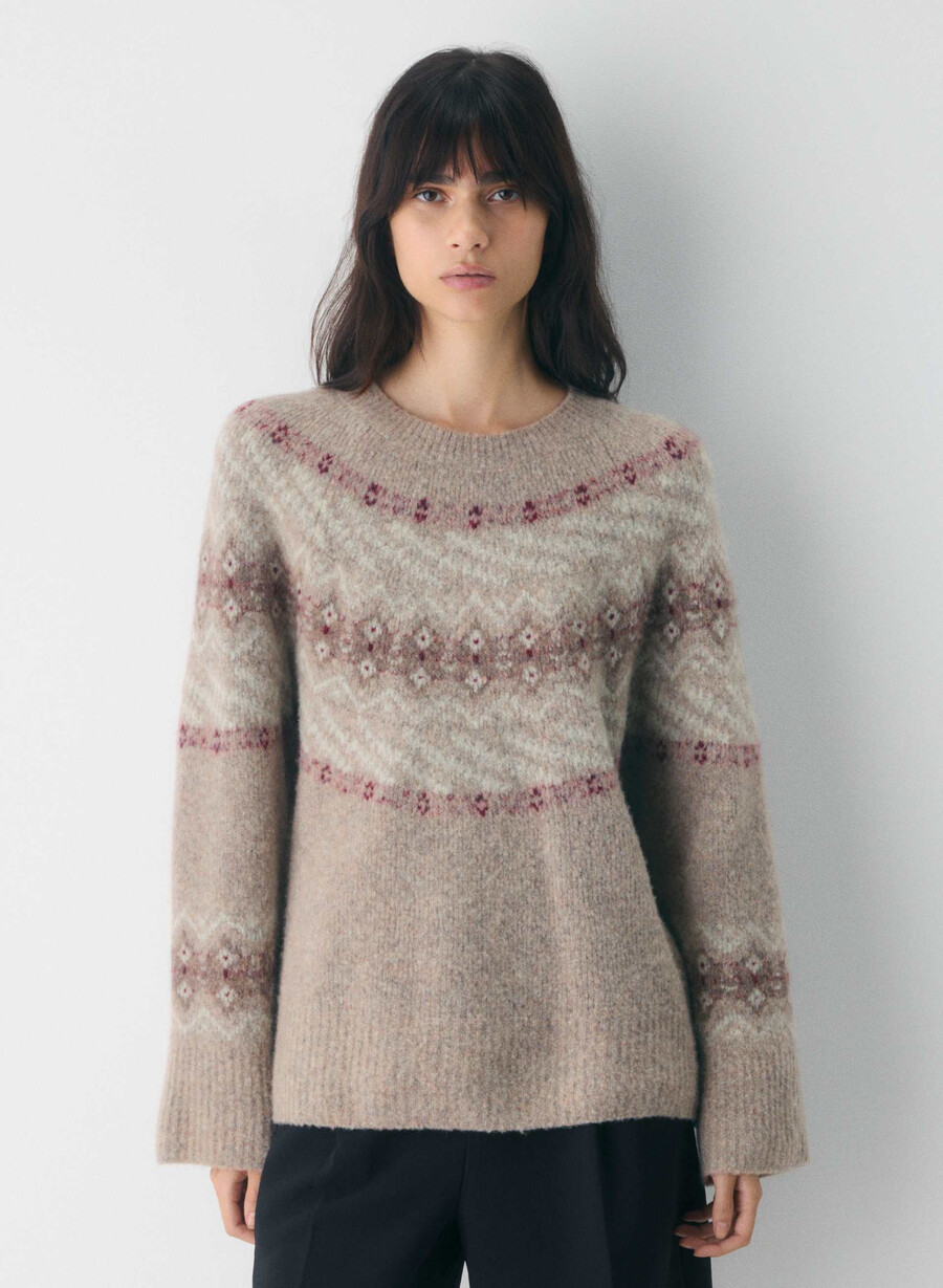 harlow sweater hthr stn gr multi