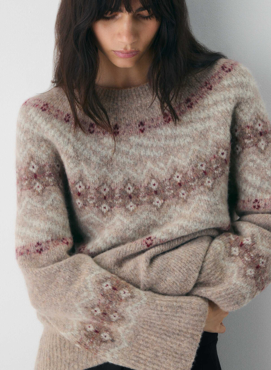 harlow sweater hthr stn gr multi